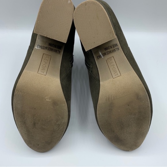 Report Montez Olive Green Side Zip Ankle Boot - Picture 4 of 9